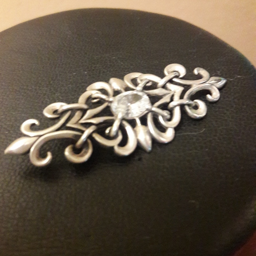 Vintage KBN Sterling Silver Victorian Style Brooch